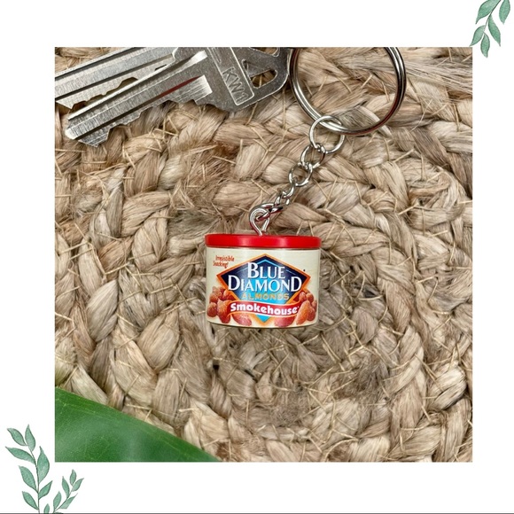 Smokehouse Almonds Keychain | Handmade | Mini Brands | Quirky | Fun | NWOT - Picture 1 of 15